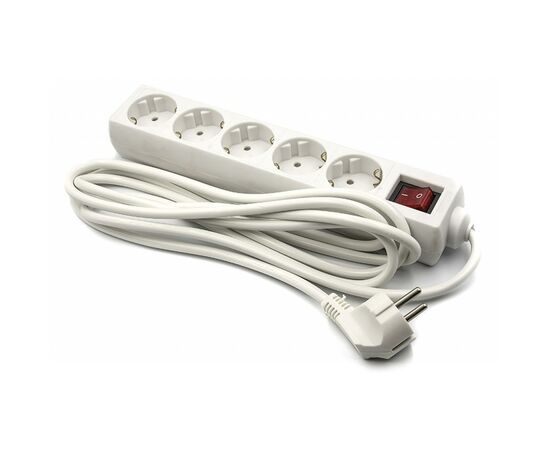 Мережевий фільтр живлення PowerPlant 3 м, 5 розеток, 3x1.0мм2 (PPSA08M30S5)