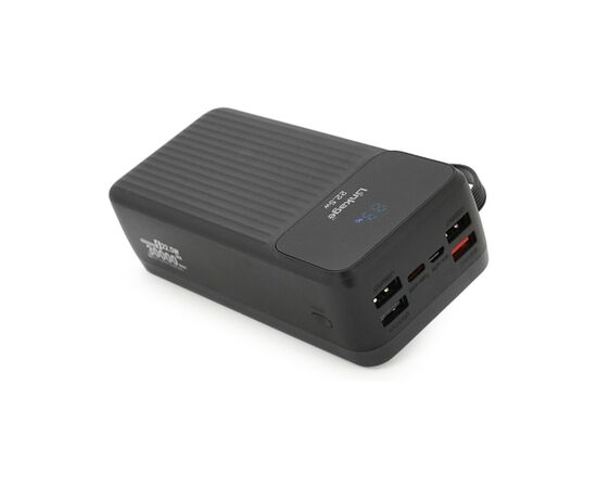Батарея універсальна Linkage 30000mAh, 22.5W, cables Type-C+Lighting+Micro+USB, Black (LKP-42), зображення 2