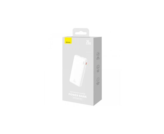 Батарея универсальная Baseus 10000mAh Airpow 20W, PD, QC, White (PPQD090002), изображение 7