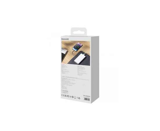 Батарея универсальная Baseus 10000mAh Airpow 20W, PD, QC, White (PPQD090002), изображение 8