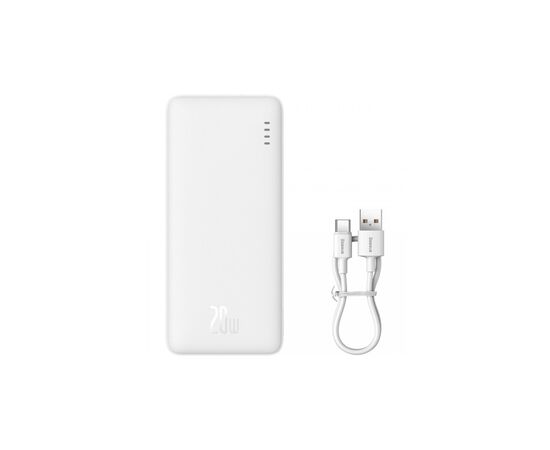 Батарея универсальная Baseus 10000mAh Airpow 20W, PD, QC, White (PPQD090002), изображение 9