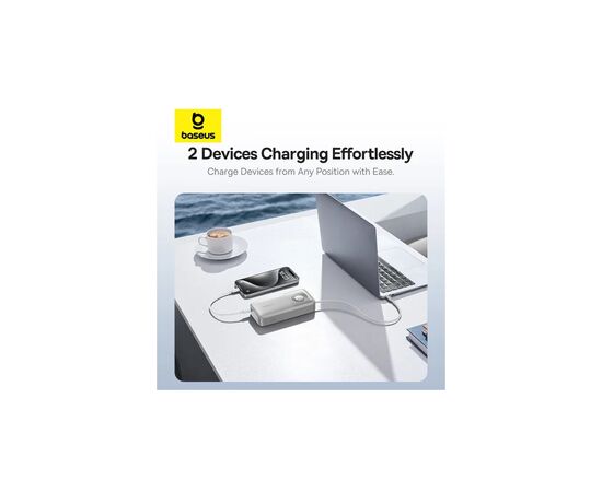 Батарея универсальная Baseus Free2Pull 20000mAh 65W, PD/3.0, QC/3.0, Lunar gray (P10073700843-00), изображение 10