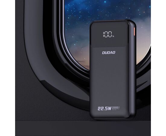 Батарея универсальная Dudao K15Pro 20000mAh PD/22.5W, QC, with built-in cables, Black (6977196682430), изображение 6