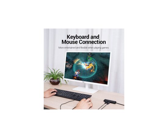 Концентратор VENTION USB 2.0 to 4xUSB 2.0 black (CHMBB), зображення 6