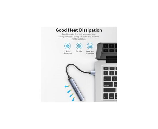 Концентратор VENTION USB 3.0 to1xUSB 3.0 + 3xUSB 2.0 gray (CKOHB), зображення 5