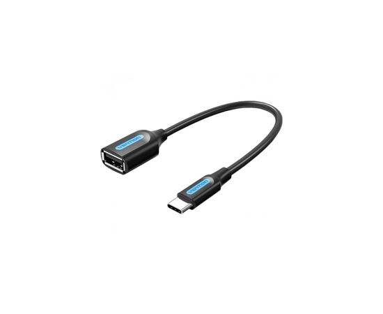 Переходник OTG USB 2.0 AF to USB-C 0.15m black VENTION (CCSBB)
