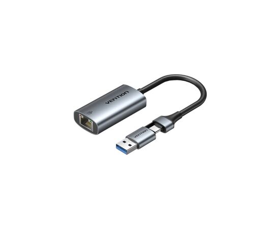 Переходник USB-C to RJ45 Ethernet 1000Mbps gray VENTION (CFQHB)