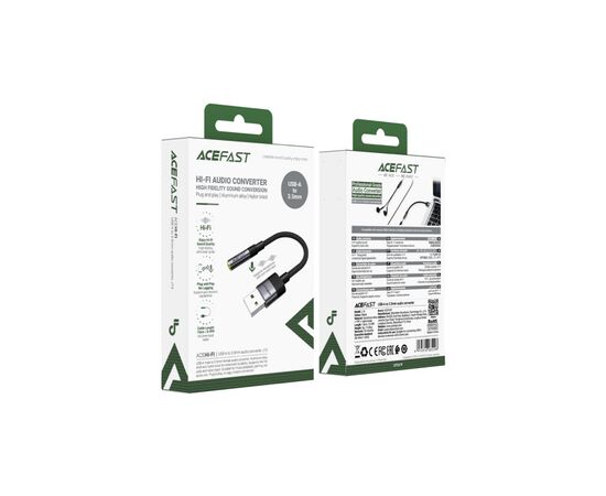 Перехідник USB AM to 3.5mm F 0.15m black Acefast (6974316285298), зображення 4