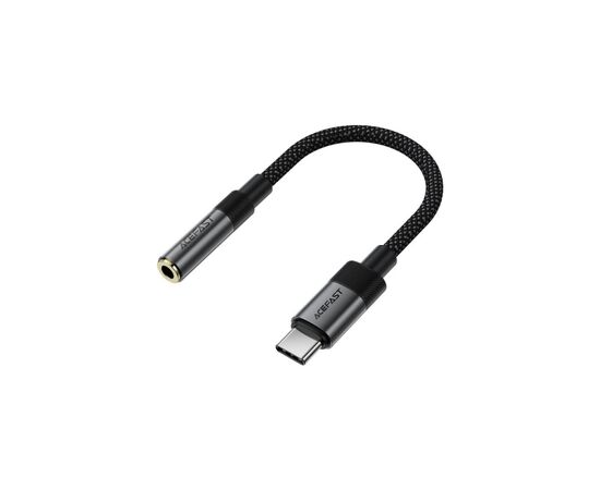 Перехідник USB-C to 3.5mm F 0.15m DAC audio black Acefast (6974316285281)