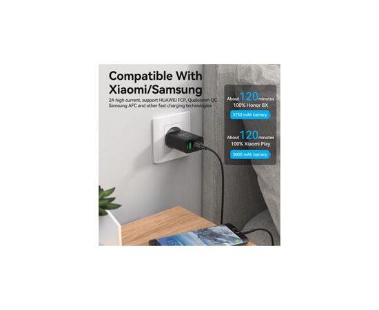 Дата кабель USB 2.0 AM to Micro 5P 1.0m black VENTION (CTIBF), изображение 3