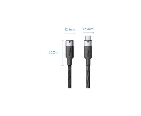 Дата кабель USB-C M/F 1.0m 100W 10Gbps 4K60Hz VENTION (TRFBF), изображение 2