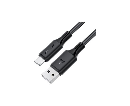 Дата кабель USB 2.0 AM to USB-C 1.2m 3A 60W silicone black Acefast (6974316284178)