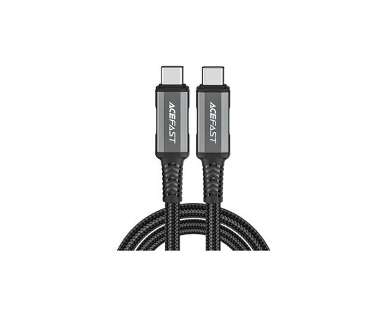 Дата кабель USB-C to USB-C 1.0m USB 4.0 240W audio/video black-grey Acefast (6974316282631)
