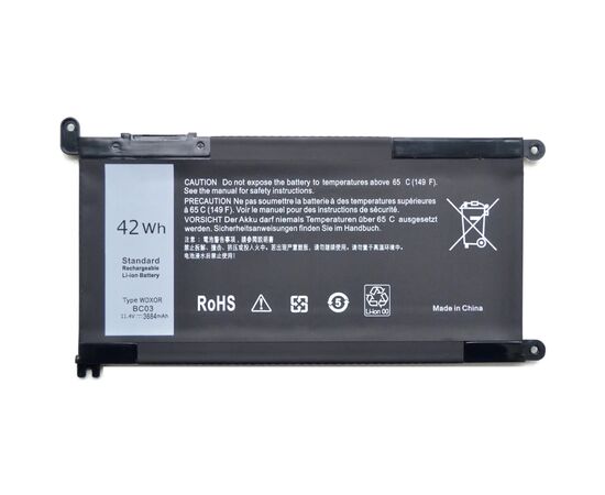 Акумулятор до ноутбука Dell Inspiron 15-5568 WDX0R, 42Wh (3684mAh), 3cell, 11.4V, Li-ion AlSoft (A47975)
