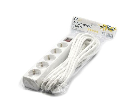 Сетевой фильтр питания PowerPlant 7 м, 5 розеток, 3x1мм2 (PPSA08M70S5), изображение 4