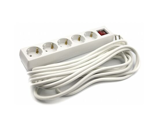 Сетевой фильтр питания PowerPlant 7 м, 5 розеток, 3x1мм2 (PPSA08M70S5)