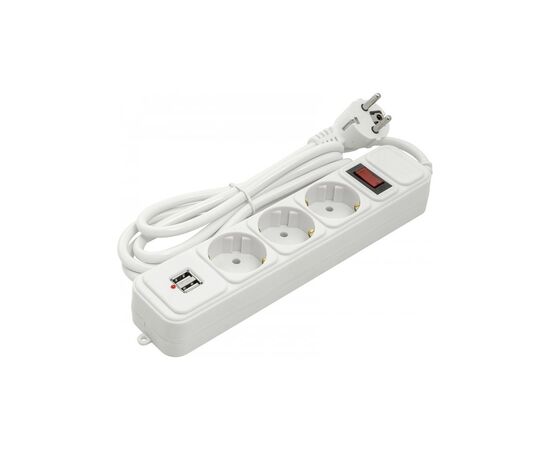 Сетевой фильтр питания PowerPlant 1.8 м, 3 розетки, USB ( PPSA10M18S3U ) (PPSA10M18S3U)