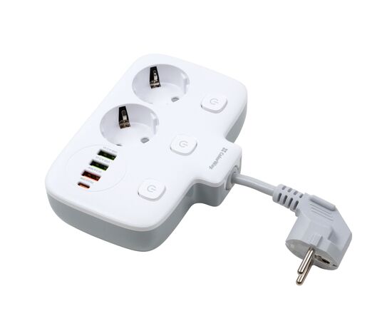 Сетевой фильтр питания ColorWay CW-CHE24PDW 2 розетки/4USB (CW-CHE24PDW), изображение 5