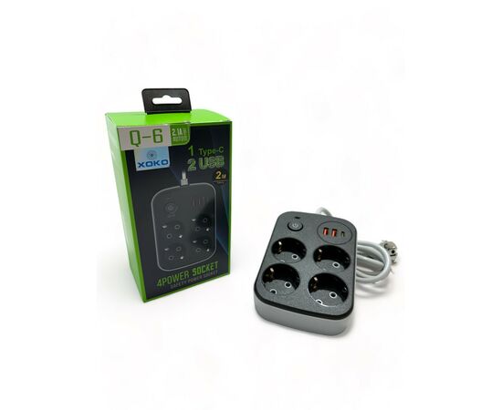 Сетевой фильтр питания XoKo XK-SP-4-2-1-BK, изображение 3