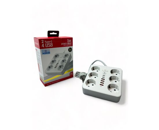 Сетевой фильтр питания XoKo XK-SP-6-4-2-WH, изображение 2