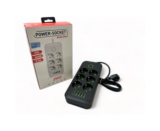 Сетевой фильтр питания XoKo XК-SP6-4-1-BK, изображение 2