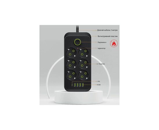 Сетевой фильтр питания XoKo XК-SP6-4-1-BK, изображение 4