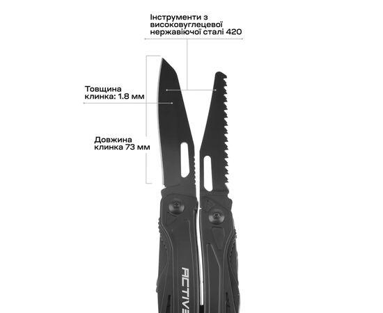 Мультитул Active Universal Tool Black (866S-H), изображение 8