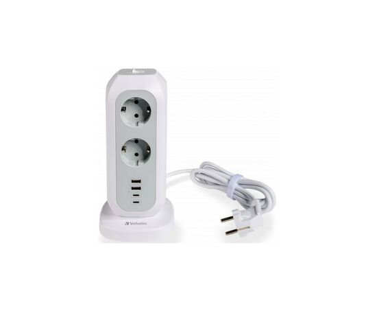 Сетевой фильтр питания Verbatim 11 розеток, 2 x USB-C та 2 x USB-A (49547)