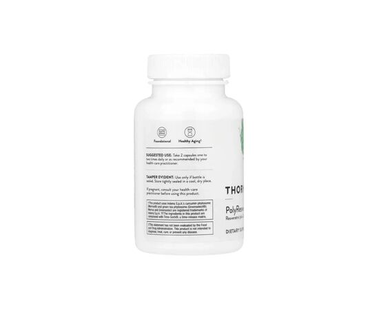 Витаминно-минеральный комплекс Thorne Полиресвератрол, PolyResveratrol-SR, 60 капсул (THR-30001), изображение 3