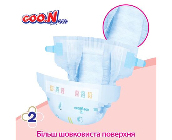 Подгузники GOO.N Plus 6-11 кг Розмір М, на ліпучках 52 шт (21001497), изображение 6