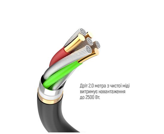 Сетевой фильтр питания ColorWay CW-CHE44PDB, 4 розетки/4USB 2M (CW-CHE44PDB), изображение 11