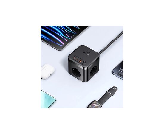 Сетевой фильтр питания Baseus PowerCombo Cube Power Strip (E00066400117-00), изображение 11