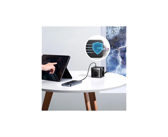 Сетевой фильтр питания Baseus PowerCombo Cube Power Strip (E00066400117-00), изображение 9