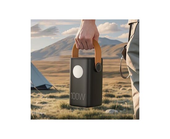 Батарея универсальная HOCO 60000mAh Astrum PD/100W, QC/3.0, LED lamp, Black (DB160 / 714724), изображение 7