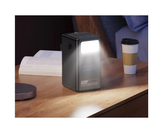 Батарея универсальная HOCO 100000mAh Endure 22.5W PD, QC, LED Lamp, Black (DB03 / 714721), изображение 8
