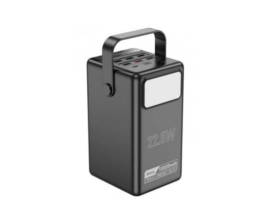 Батарея универсальная HOCO 100000mAh Endure 22.5W PD, QC, LED Lamp, Black (DB03 / 714721)