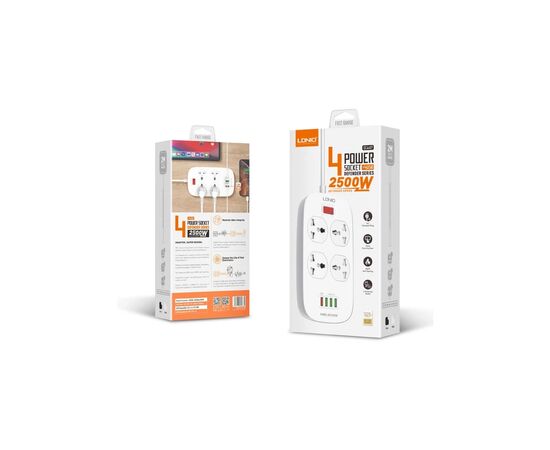 Сетевой фильтр питания LDNIO SC4407Q 4роз. 4USB 2м (SC4407Q), изображение 7
