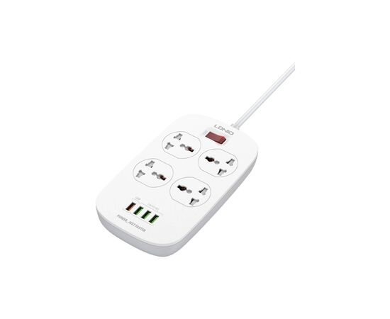Сетевой фильтр питания LDNIO SC4407Q 4роз. 4USB 2м (SC4407Q)