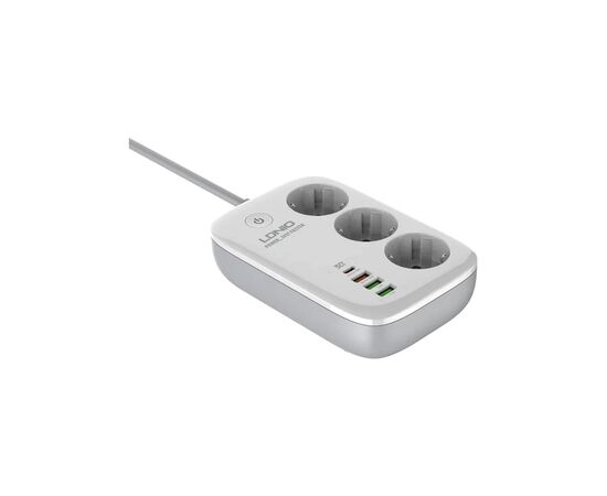 Мережевий фільтр живлення LDNIO SEW3452 WiFi 3роз 3USB/1Type-C (SEW3452), зображення 3