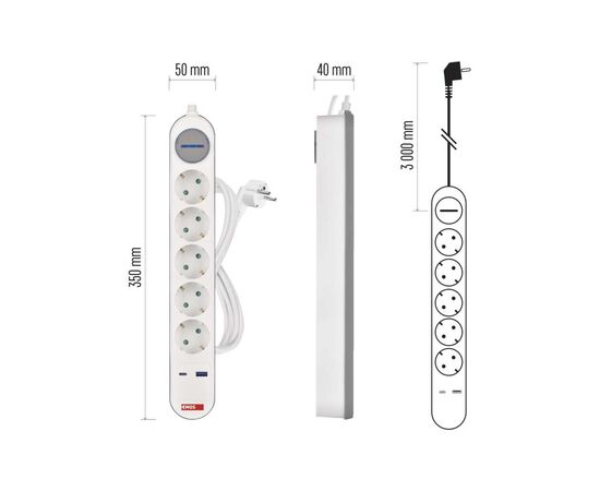 Мережевий подовжувач EMOS P1523FC, зображення 11