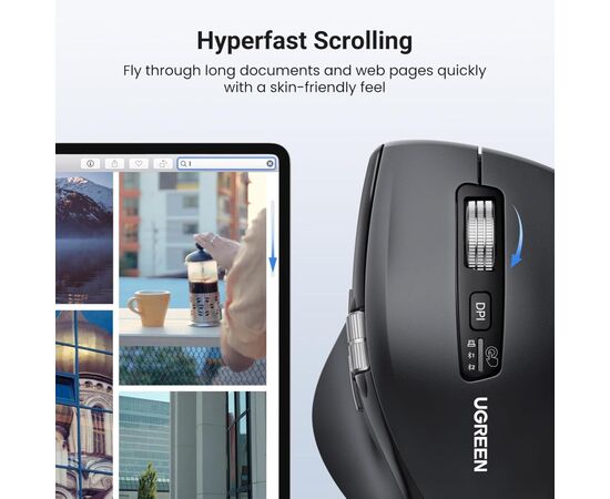 Мышка Ugreen M751 Wireless/Bluetooth Black (45792), изображение 2