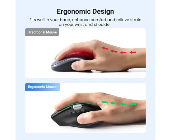 Мышка Ugreen M751 Wireless/Bluetooth Black (45792), изображение 3