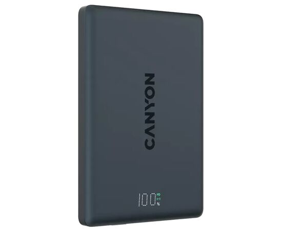 Батарея универсальная Canyon 5000mAh OnPower 500 PD20W Magnetic wireless MagSafe Black (CNS-CPB500B), изображение 2