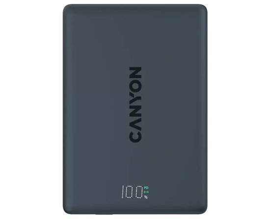 Батарея универсальная Canyon 5000mAh OnPower 500 PD20W Magnetic wireless MagSafe Black (CNS-CPB500B)