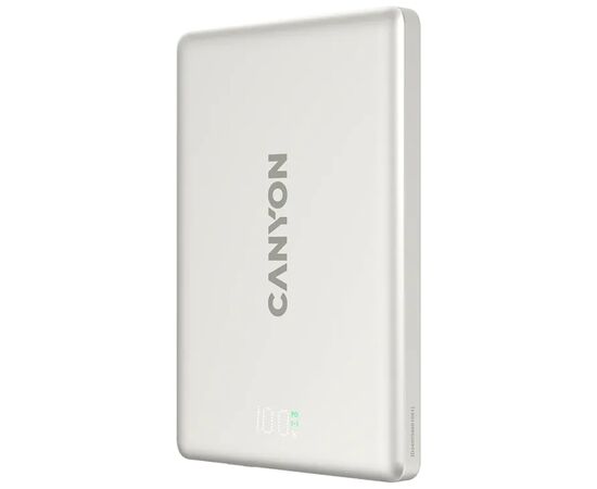 Батарея универсальная Canyon 5000mAh OnPower 500 PD20W Magnetic wireless MagSafe Grey (CNS-CPB500G), изображение 3