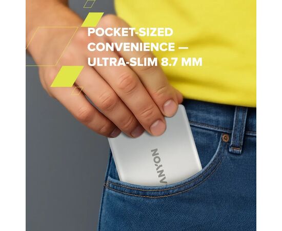 Батарея универсальная Canyon 5000mAh OnPower 500 PD20W Magnetic wireless MagSafe Grey (CNS-CPB500G), изображение 7