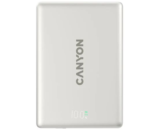 Батарея универсальная Canyon 5000mAh OnPower 500 PD20W Magnetic wireless MagSafe Grey (CNS-CPB500G)