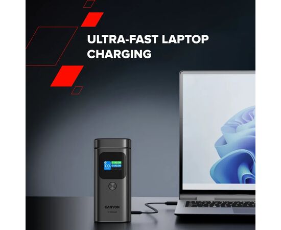 Батарея универсальная Canyon 15000mAh OnPower 150 Qi2 magnetic Grey (CNS-CPB150DG), изображение 10