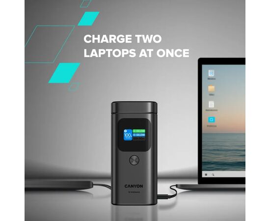 Батарея универсальная Canyon 15000mAh OnPower 150 Qi2 magnetic Grey (CNS-CPB150DG), изображение 11