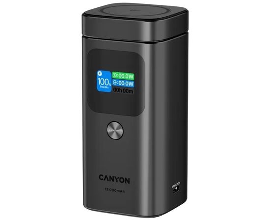 Батарея универсальная Canyon 15000mAh OnPower 150 Qi2 magnetic Grey (CNS-CPB150DG), изображение 2